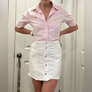 Michael Kors White Button Up High Waisted Skirt